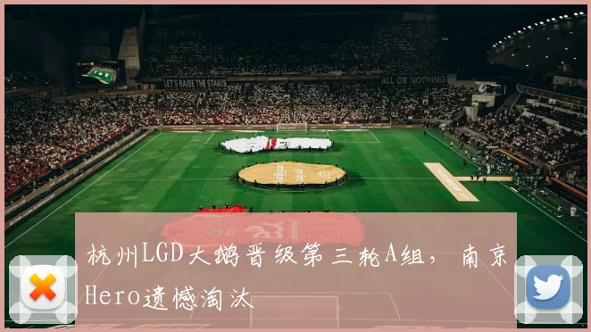 杭州LGD大鹅晋级第三轮A组，南京Hero遗憾淘汰